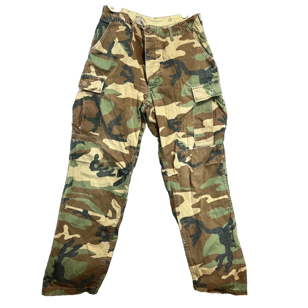 Vintage US Military Woodland Camouflage BDU Cargo Pants